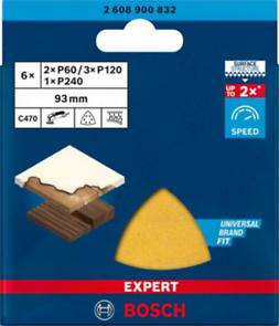 BOSCH EXPERT C470, Set de hârtie abrazivă, pentru șlefuitoare delta, 93 mm [4]