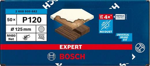 BOSCH EXPERT M480, Plasă de șlefuit, pentru șlefuitoare orbitale cu excentric, Ø 125-150 mm [cutie 50 bucăți] [4]