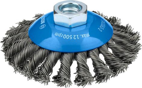 BOSCH, Perie conică grea metalică pentru polizoare unghiulare mari cu alezaj M14, 100 x 0,5 mm, M14 [2]