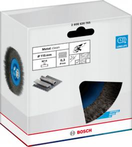 BOSCH, Perie-disc de sârmă Metal Clean pentru polizoare unghiulare mici cu alezaj M14, 115 x 0,3 mm, M14 [4]