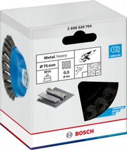 BOSCH, Perie-oală Metal Heavy pentru polizoare unghiulare mici cu alezaj M14, 75 x 0,5 mm, M14 [3]