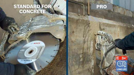 BOSCH PRO Concrete, Disc de tăiere diamantat, pentru fierăstraie de banc și fierăstraie pe benzină, alezaj 25,4 mm, Ø 350-450 mm [3]