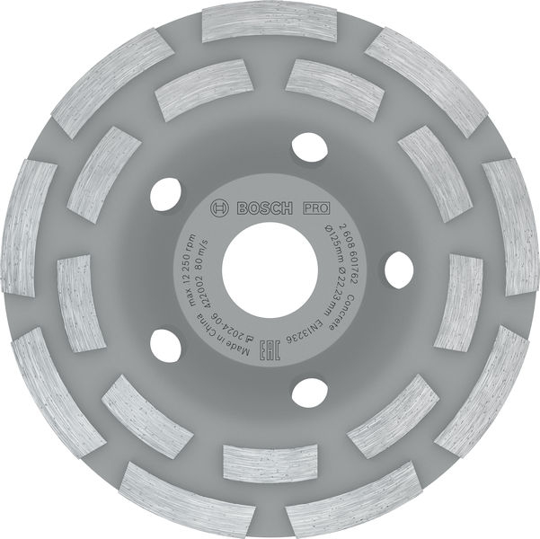 BOSCH PRO CONCRETE LONG LIFE, Disc diamantat tip oală pentru șlefuirea betonului, durată mare de viață [1]