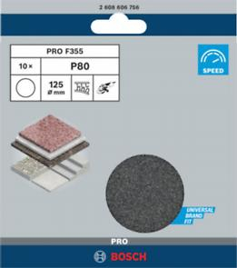 BOSCH PRO F355, Foaie de șlefuit pentru polizoare unghiulare, granulație 80-240 [3]