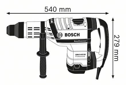 BOSCH PRO GBH 8-45 DV, Ciocan rotopercutor cu SDS max, 1.500 W [6]