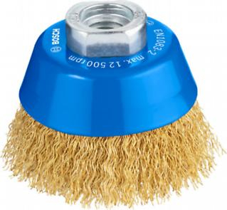 BOSCH PRO Metal Clean, Perie-oală, din sârmă ondulată, pentru polizoare unghiulare mici, filet M14, 70 x 0,3 mm, M14 [2]