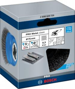 BOSCH PRO Metal Clean, Perie-oală, din sârmă ondulată, pentru polizoare unghiulare mici, X-Lock, 75 x 0,3 mm [4]