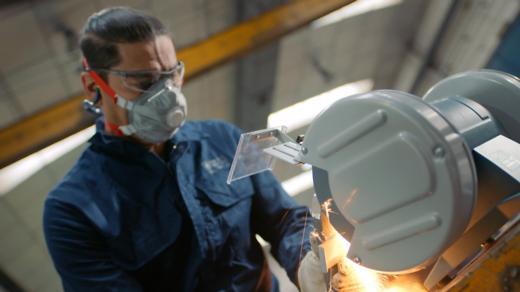BOSCH PRO Metal, Disc de șlefuire, pentru polizoare de banc cu două discuri, alezaj 32 mm, granulație 36-60 [3]