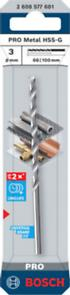 BOSCH PRO Metal HSS-G lung, Burghiu elicoidal, pentru metal, Ø 3-10 mm [3]