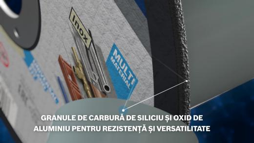BOSCH PRO Multi Construction, Disc de tăiere din material compozit, pentru polizoare unghiulare mici, alezaj 22,23 mm, Ø 115-125 mm [3]
