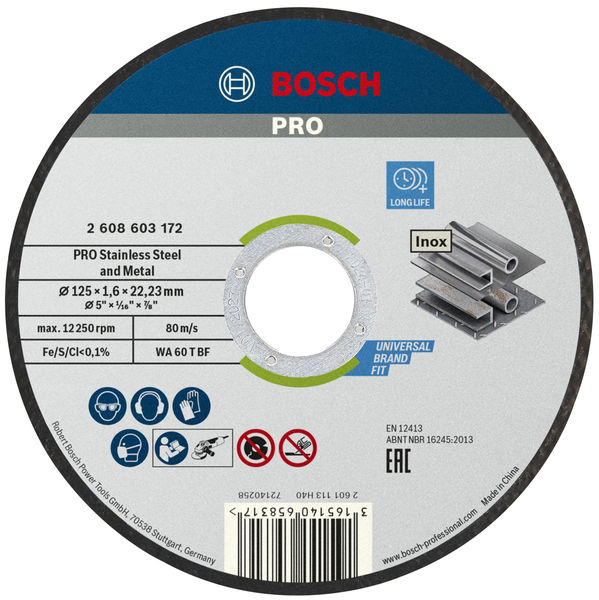 BOSCH PRO STAINLESS STEEL AND METAL, Disc de tăiere compozit, pentru inox și metal [9]