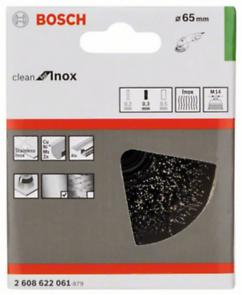 BOSCH PRO Stainless Steel Clean, Perie-oală, din sârmă ondulată, pentru polizoare unghiulare mici, filet M14, 65 x 0,3 mm, M14 [4]