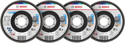 BOSCH, Set de discuri de șlefuire evantai X451, descriere set G40 x 15, G60 x 15, G80 x 15, G120 x 15, Ø 115-125 mm [2]