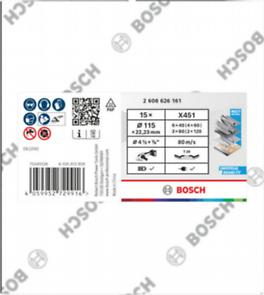 BOSCH, Set de discuri de șlefuire evantai X451, descriere set G40 x 6, G60 x 4, G80 x 3, G120 x 2, Ø 115-125 mm [4]