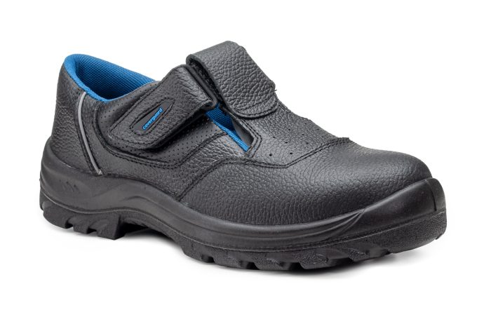 BOSCO II S1P SRC, Sandale de protecție din piele de vită, bombeu și lamelă antiperforație din oțel, talpă PU dublă densitate, branț EVA, căptușeală 3D ventilată, închidere velcro [1]