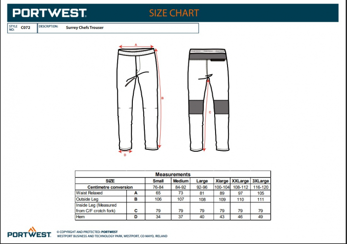 C072, Pantaloni în talie din bumbac, cu inserții MeshAir Pro, 190 g/mp [3]