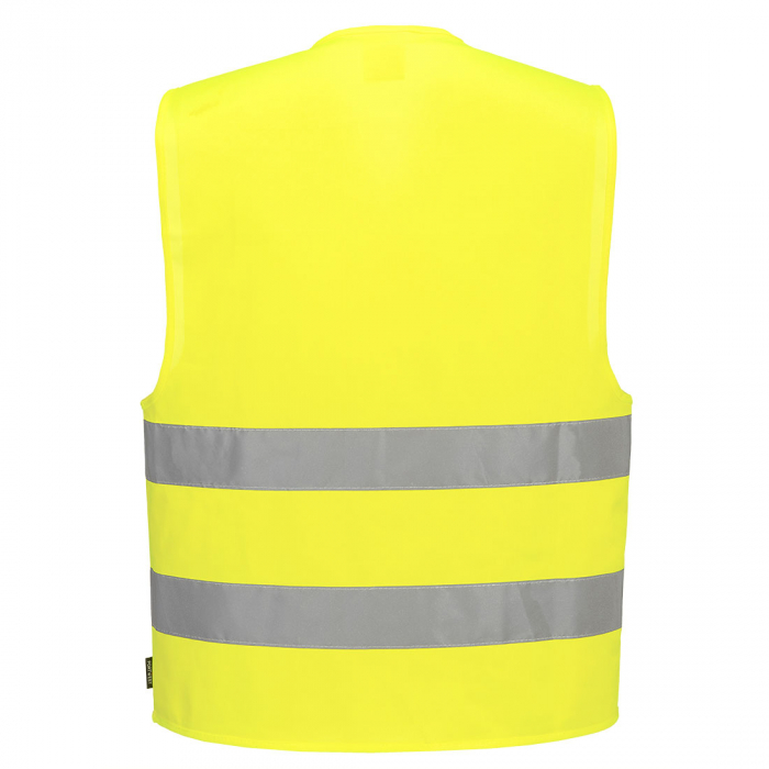 C475, Vestă HI-VIS cu port acte dual, din poliester, 124 g/mp [2]