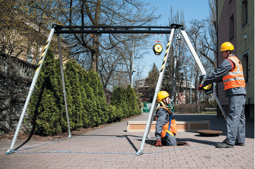 CADO-CW200, Opritor de cădere retractabil cu troliu de salvare, cablu 15 m, EN 360, EN 1496 [2]