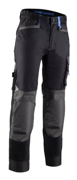 CASITA II, Pantaloni în talie din twill elastic reciclat GRS, 250 g/mp, genunchiere Oxford [2]