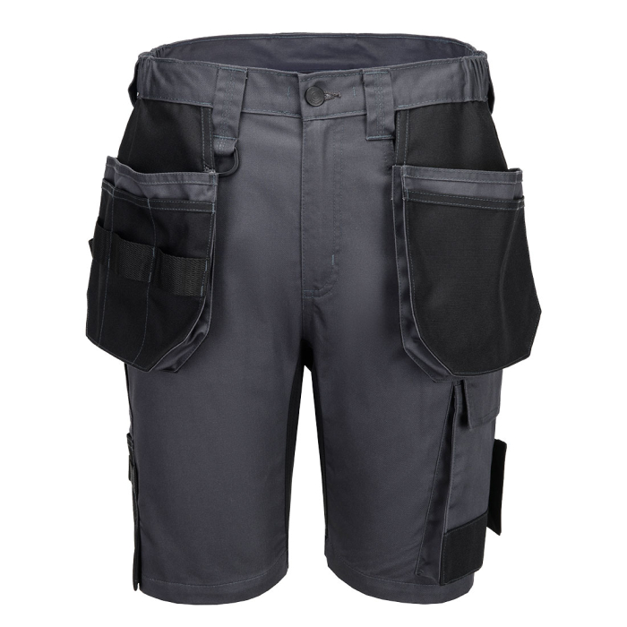 CD842, Pantaloni scurți de lucru cu buzunare holster din 65% poliester reciclat și 35% bumbac, 245 g/mp [2]