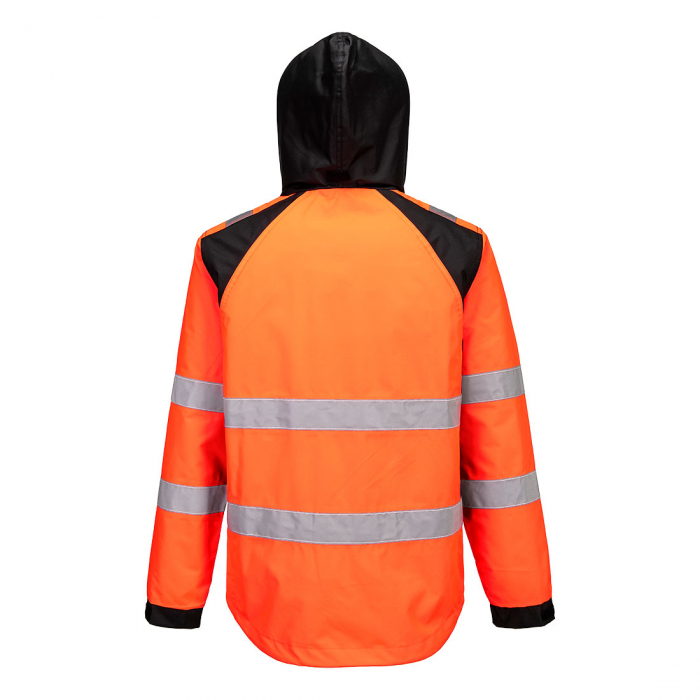 WX2 - CD860, Jachetă de ploaie HI-VIS, cu glugă detașabilă, din poliester reciclat, 190 g/mp, căptușeală din poliester 52 g/mp [2]