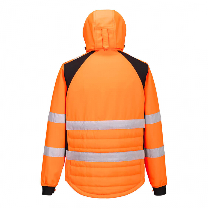 WX2 - CD863, Jachetă HI-VIS tip Softshell, cu glugă detașabilă, din poliester GRS și fleece, 280 g/mp, căptușeală 52 g/mp, umplutură 200 g/mp [2]