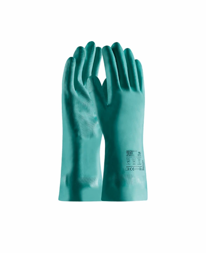 CHEM TOUCH N-II, Mănuși de protecție chimică din nitril cu interior velurat, lungime 330 mm [3]