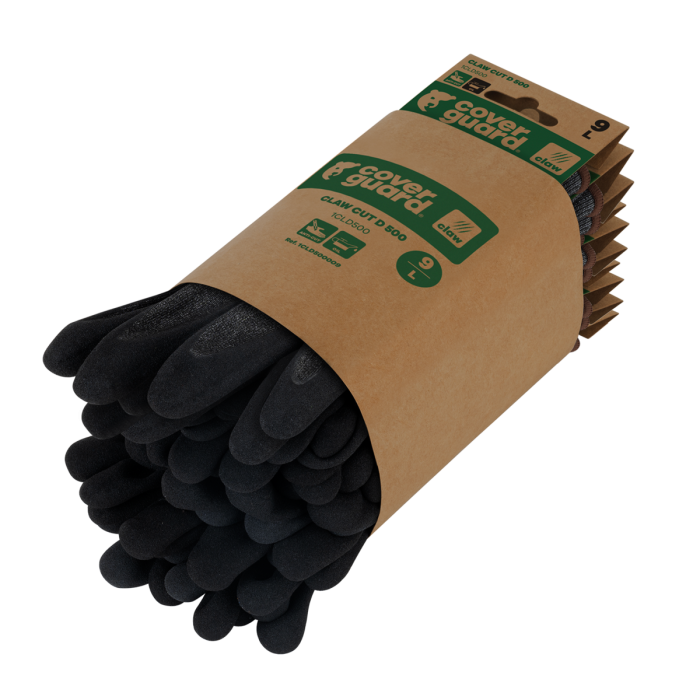 CLAW CUT D 500, Mănuși de protecție la tăiere din HPPE, poliester reciclat și spandex, imersate în nitril [7]