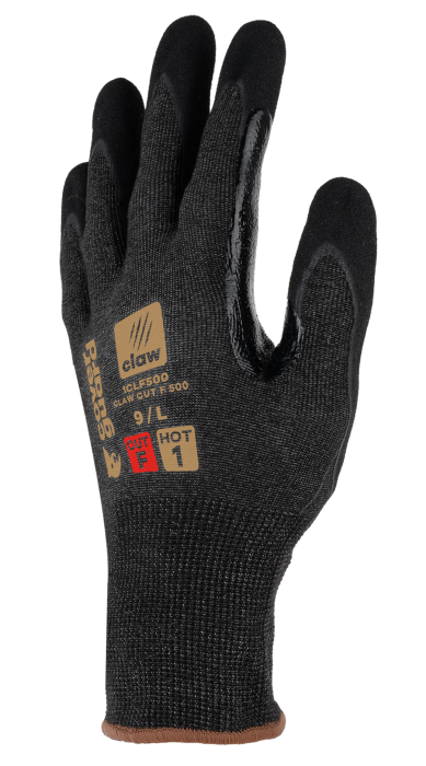 CLAW CUT F 500, Mănuși de protecție la tăiere din HPPE, poliester reciclat, fibre de oțel și spandex, imersate în nitril [2]