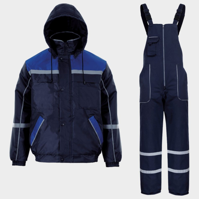 COLLINS WINTER COTTON, Costum de lucru de iarnă (jachetă și pantaloni cu pieptar) din bumbac hidrofobizat, 240 g/mp [2]