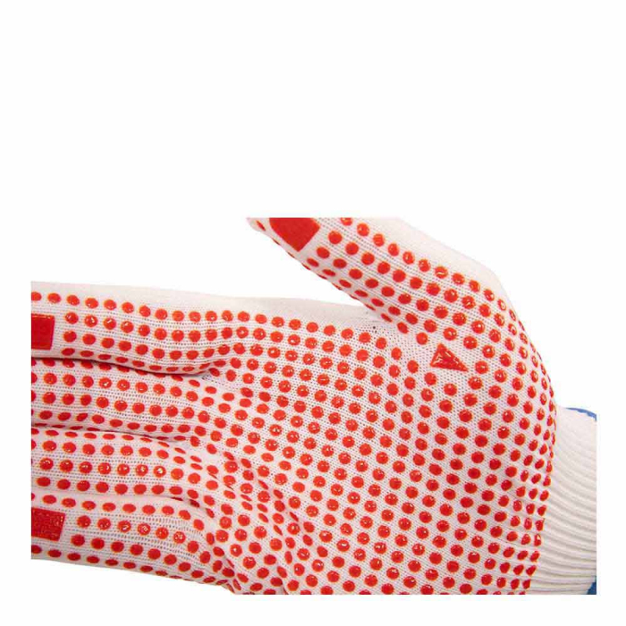 CORLA 1042, Mănuși de protecție din tricot sintetic cu aplicații punctiforme din PVC [set 12 perechi] [4]