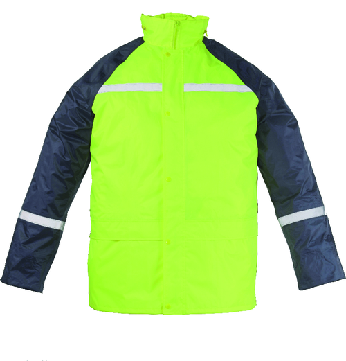 Costum de ploaie cu bandă reflectorizantă din PVC pe suport poliamidă [2]