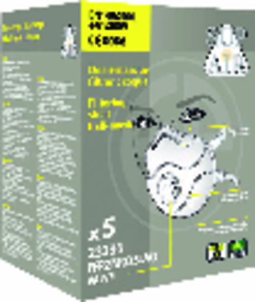 Coverguard 23236 Mască de protecție respiratorie FFP2 NR D VO cu supapă, strat carbon activ, cutie 5 bucăți [7]