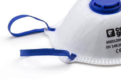 COVERGUARD 6RES120 – Semimască FFP2 NR cu supapă pentru protecție la praf și aerosoli EN 149:2001+A1:2009 [cutie 10 bucăți] [4]