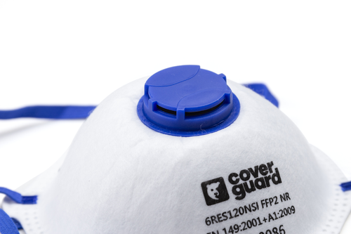 COVERGUARD 6RES120 – Semimască FFP2 NR cu supapă pentru protecție la praf și aerosoli EN 149:2001+A1:2009 [cutie 10 bucăți] [3]