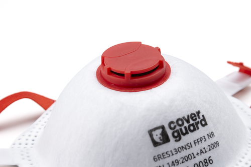COVERGUARD 6RES130 – Semimască FFP3 NR cu supapă pentru protecție la pulberi și aerosoli toxici EN 149:2001+A1:2009 [cutie 10 bucăți] [4]