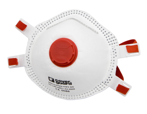 COVERGUARD 6RES130 – Semimască FFP3 NR cu supapă pentru protecție la pulberi și aerosoli toxici EN 149:2001+A1:2009 [cutie 10 bucăți] [1]