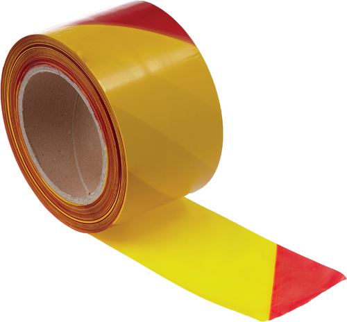 COVERGUARD HALIKI, Bandă de semnalizare roșu-galbenă din poliester, 200 m lungime, 7 cm lățime [1]