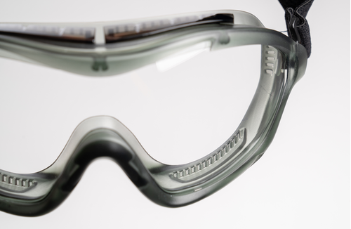 COVERGUARD LEO, ochelari etanși (goggle) cu lentilă incoloră din policarbonat, tratament anti-aburire (AF), ventilație indirectă [4]