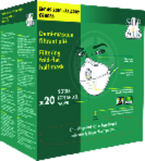 COVERGUARD MO23105 – Mască protecție respiratorie FFP1 NR D cu supapă [Cutie 20 de bucăți] [5]