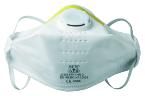 COVERGUARD MO23105 – Mască protecție respiratorie FFP1 NR D cu supapă [Cutie 20 de bucăți] [3]