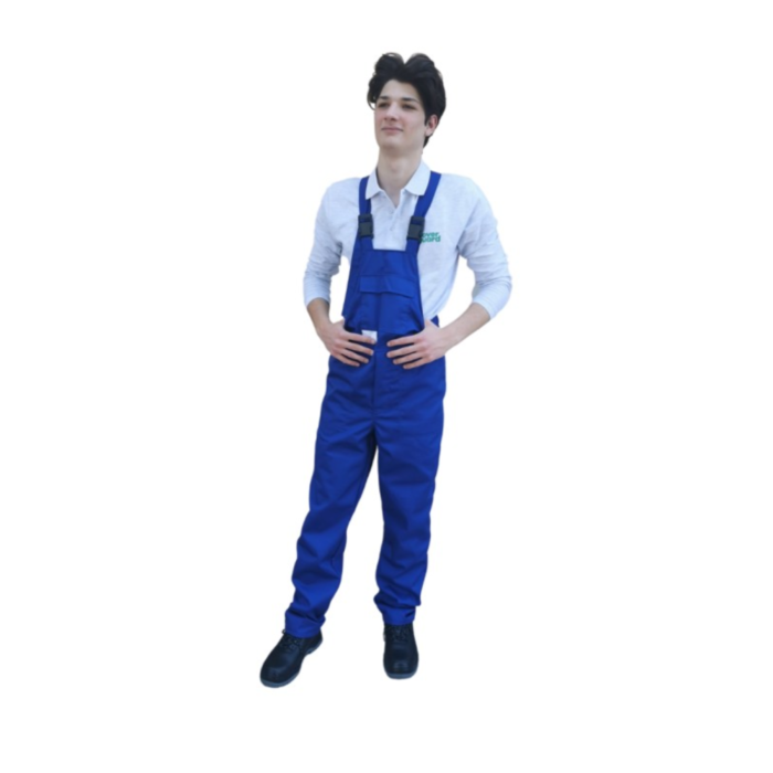 COVERGUARD FLAME, Pantaloni de sudură cu pieptar, ignifugi, din bumbac, 350 g/mp [1]