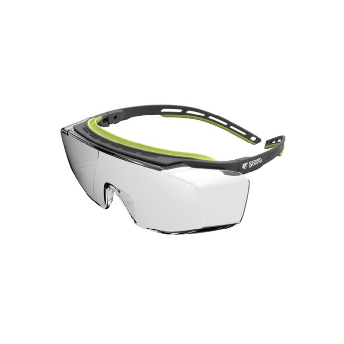 COVERGUARD TIGER HIGH OTG, ochelari de protecție peste ochelarii de vedere, lentilă policarbonat incoloră / fumurie / galbenă, tratamente anti-aburire (N) și anti-zgârieturi (K) [1]