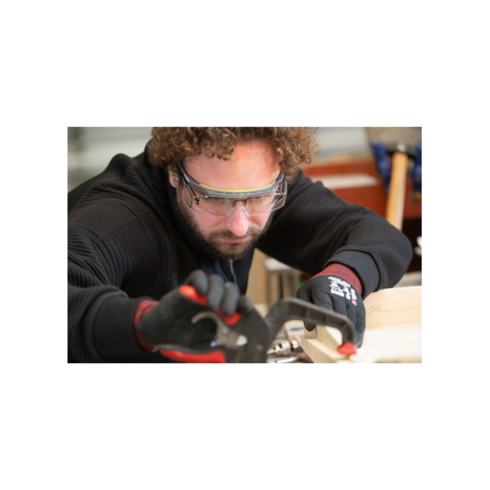 COVERGUARD TIGER HIGH OTG, ochelari de protecție peste ochelarii de vedere, lentilă policarbonat incoloră / fumurie / galbenă, tratamente anti-aburire (N) și anti-zgârieturi (K) [3]