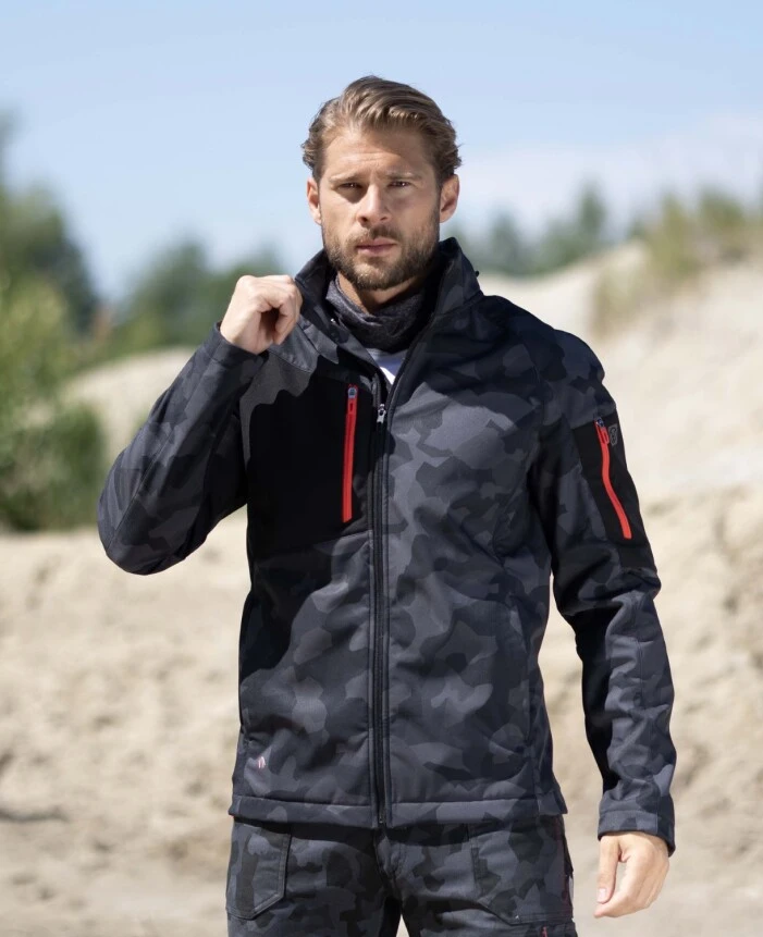 CREATRON CAMO, Jachetă softshell SLIM FIT cu glugă detașabilă din poliester ElasticTech și căptușeală fleece, 300 g/mp [8]