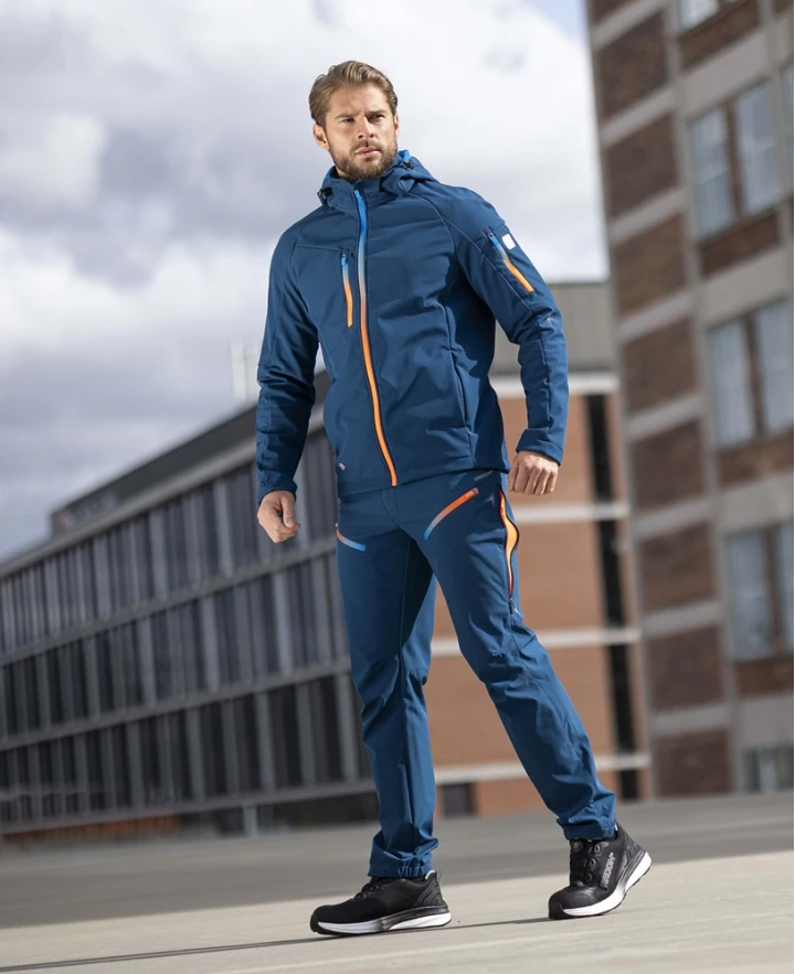 CREATRON, Jachetă softshell SLIM FIT cu glugă detașabilă din poliester ElasticTech cu membrană TPU și căptușeală fleece [7]