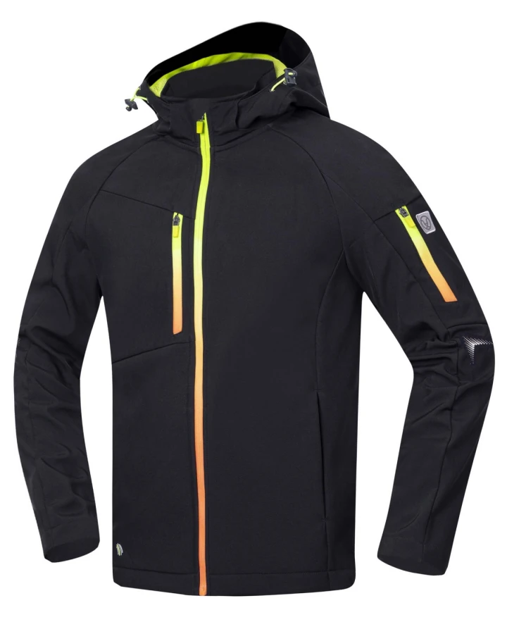 CREATRON, Jachetă softshell SLIM FIT cu glugă detașabilă din poliester ElasticTech cu membrană TPU și căptușeală fleece [2]