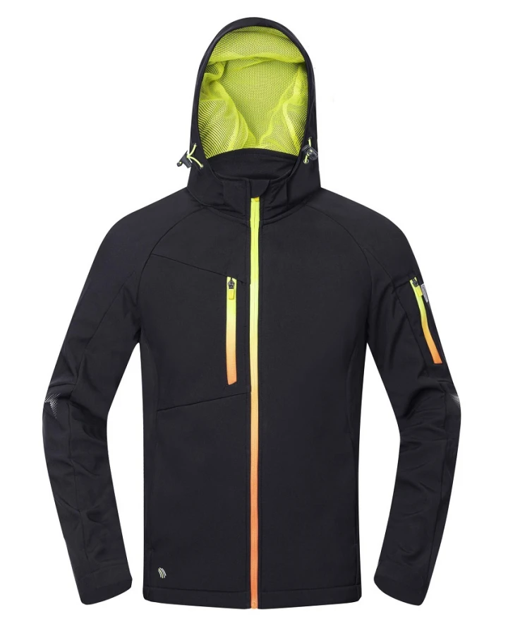 CREATRON, Jachetă softshell SLIM FIT cu glugă detașabilă din poliester ElasticTech cu membrană TPU și căptușeală fleece [4]