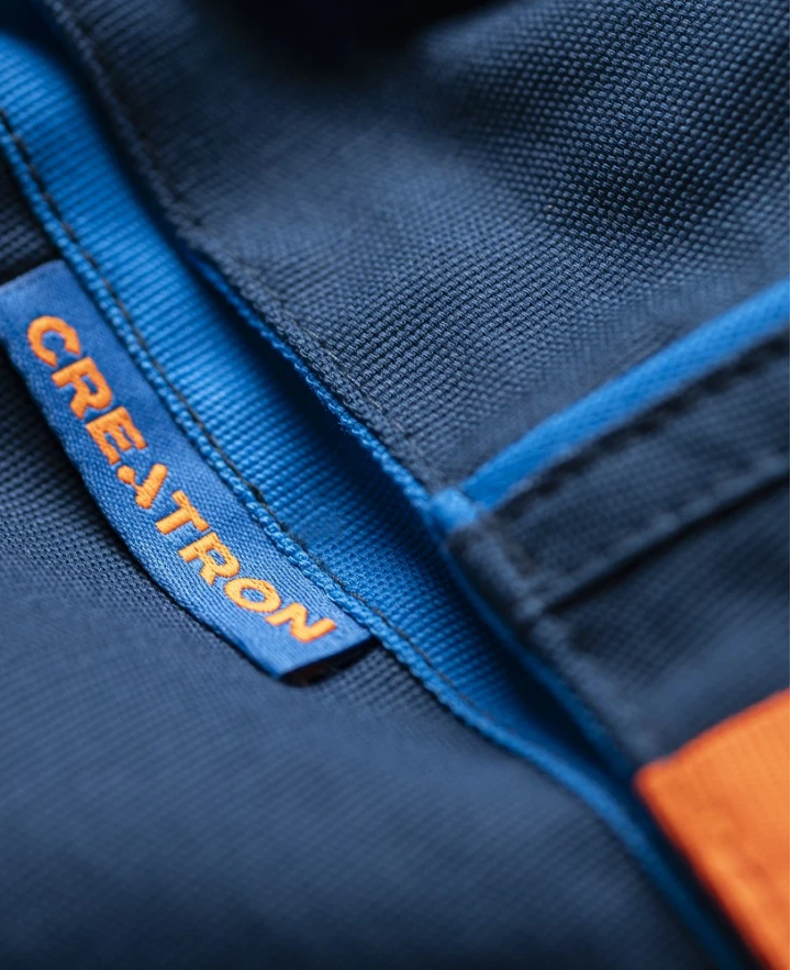 CREATRON, Pantaloni cu pieptar de lucru din bumbac Amalytton cu inserții TABIFLEX și Oxford, 250 g/mp [6]