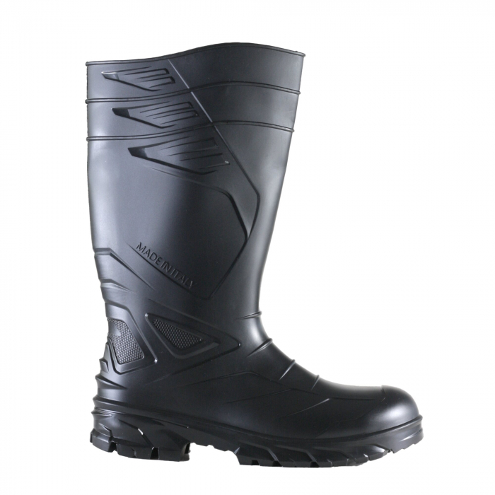 EXENA DEVIL BLACK S5 SRC, Cizme de protecție din PVC cu cauciuc nitrilic, bombeu și lamelă antiperforație din oțel inoxidabil, căptușeală poliester, antiderapante [1]